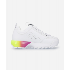 Кроссовки Fila Disruptor 2A белые с цветной подошвой