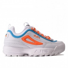 Кроссовки Fila Disruptor 2 бело-сине-оранжевые