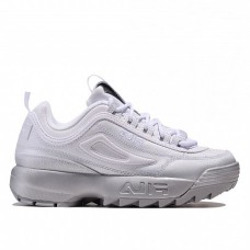 Кроссовки Fila Disruptor 2 с серой подошвой белые